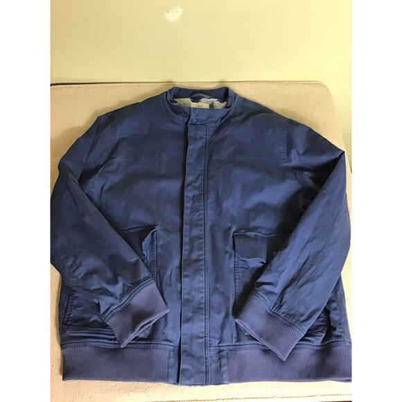 Free Assembly Men Jacket Sz. XXL Twill Harrington Blue EUC Waist Length Casual - Picture 5 of 11